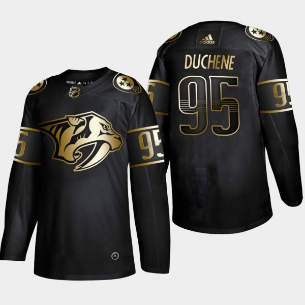 Herren Nashville Predators Eishockey Trikot Matt Duchene #95 Golden Edition Authentic – Schwarz